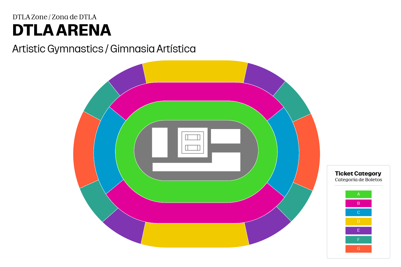 Seating category map for DTLA Arena